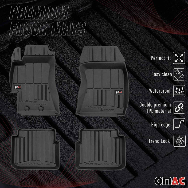 2008-2014 Subaru Impreza WRX Premium Floor Mats Liners Full Set All Weather Heavy Duty