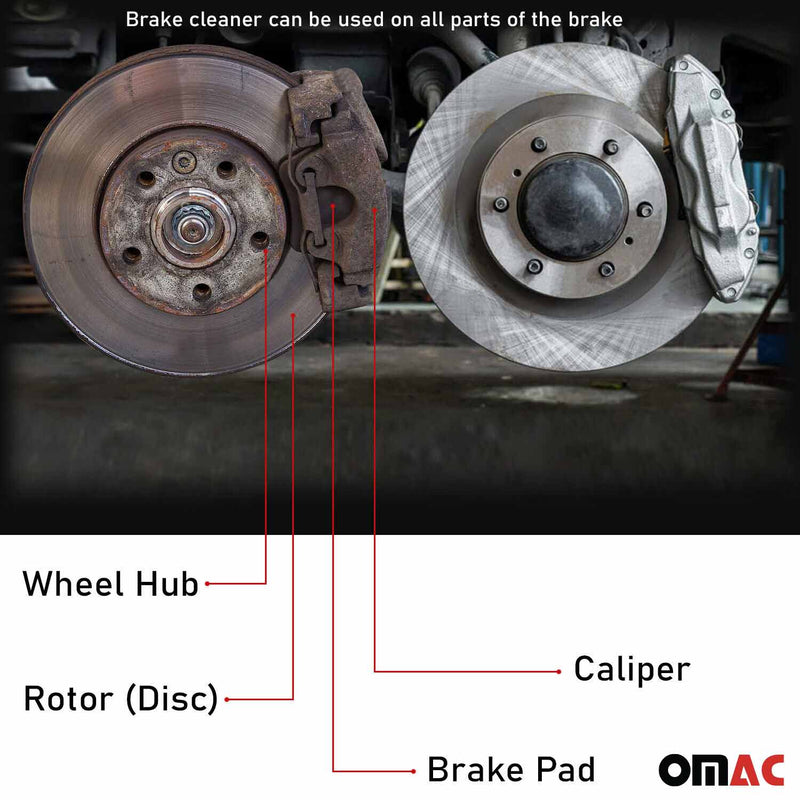 OMAC Brake Caliper Cleaner Spray ABS Disc Cleaner Easy & Quick Cleaning 17 Oz