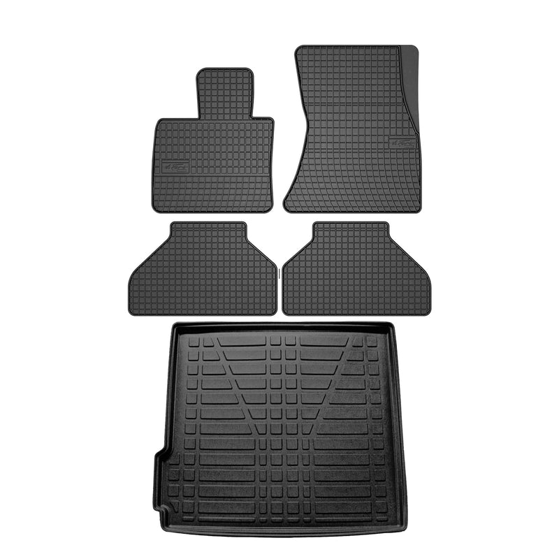 2007-2013 BMW X5 E70 Floor Mats & Cargo Liner Full Set All Weather Black