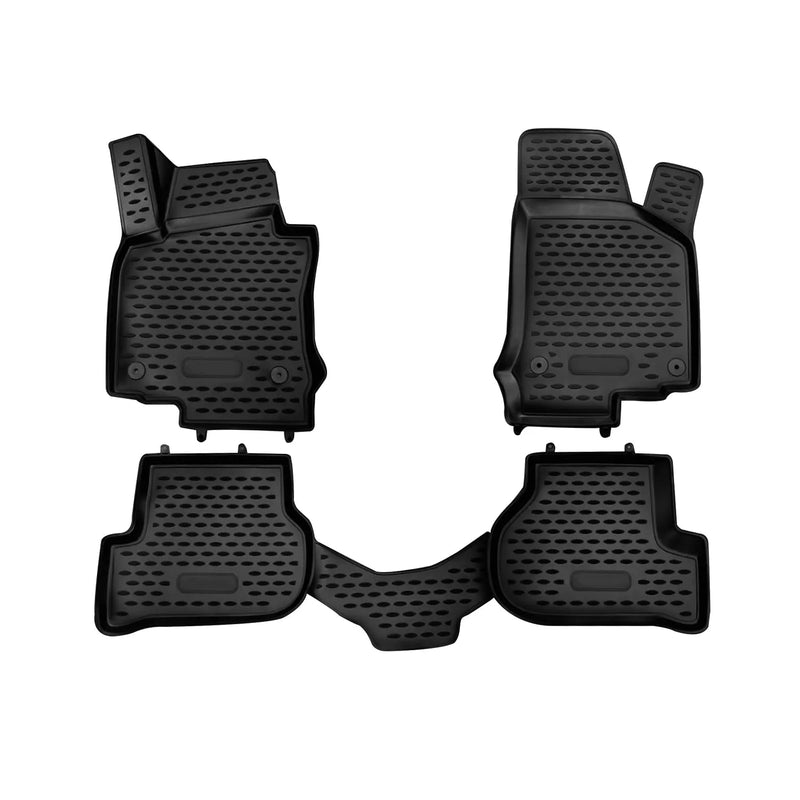 2010-2014 VW Golf Mk6 Wagon Floor Mats Liners Full Set All Weather Black