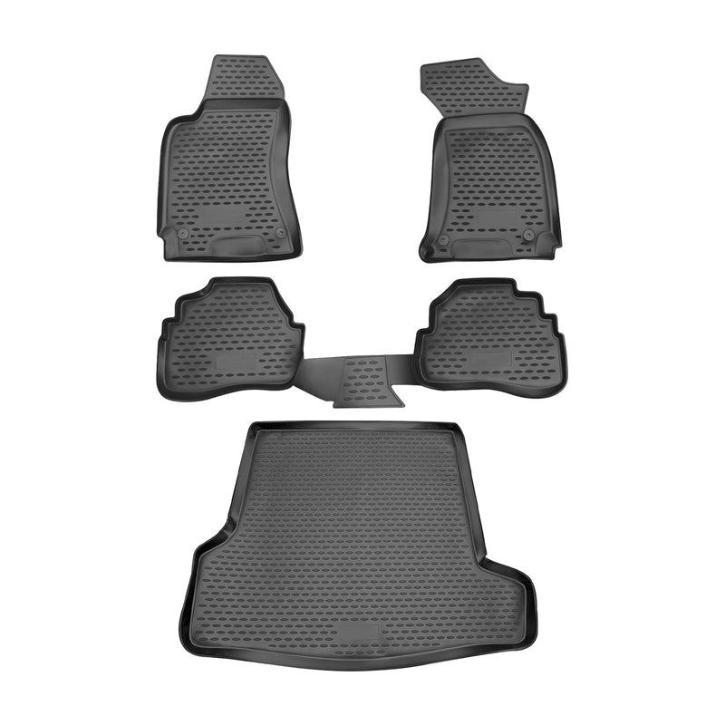 1998-2005 VW Passat B5 B5.5 Sedan Custom Floor Mats & Cargo Liners Black 5x