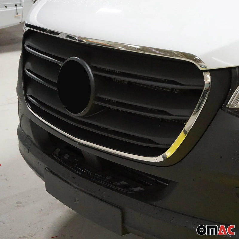 2019-2024 Mercedes Sprinter W907 910 Front Bumper Grill Trim Steel 4x