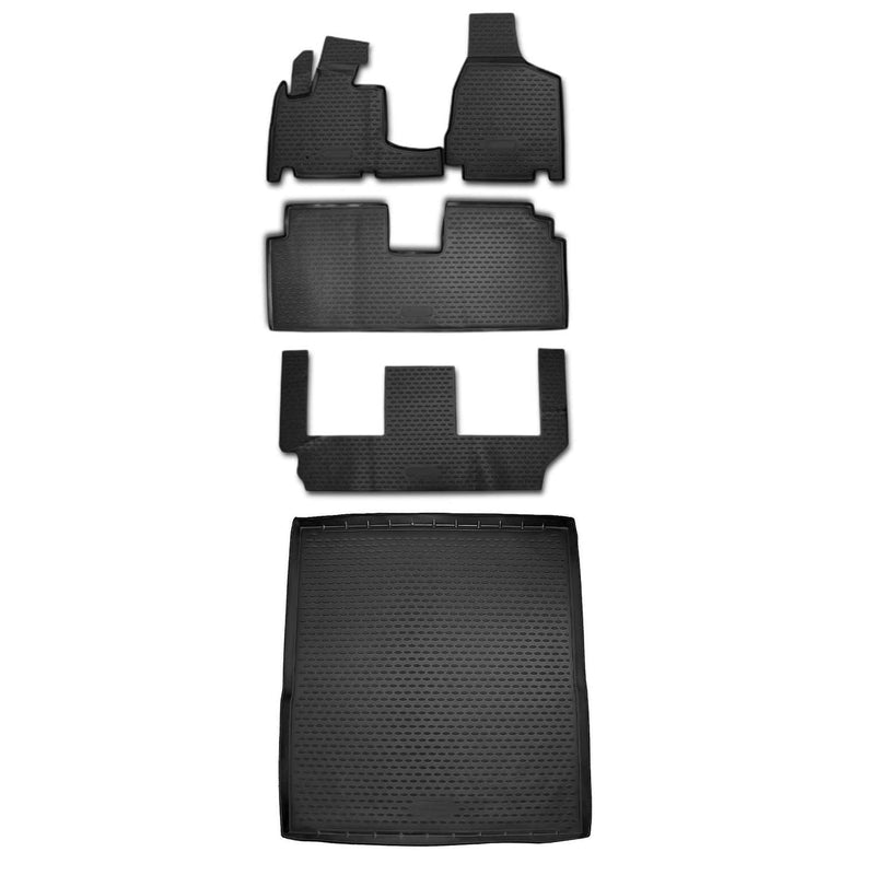 2008-2016 Chrysler Town & Country Floor Mats & Cargo Liner Full Set All Weather Black