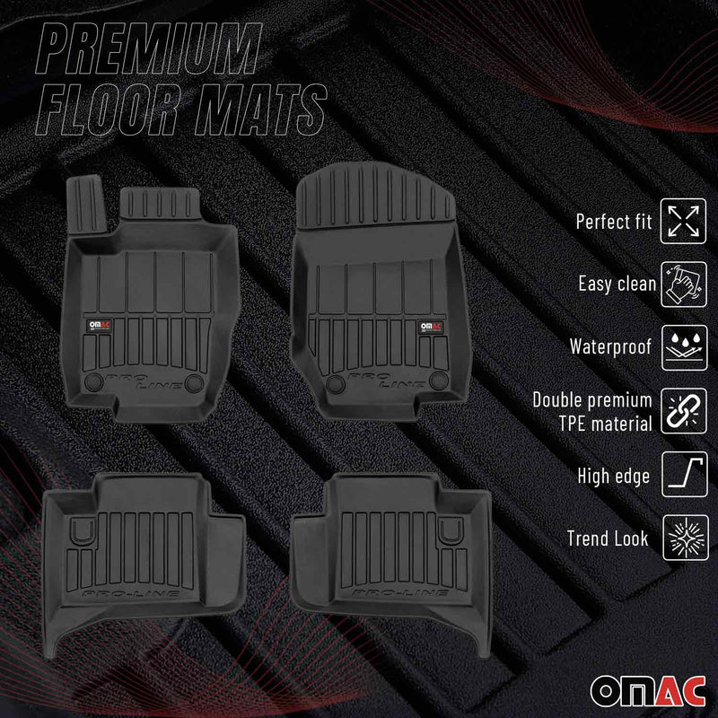 2005-2011 Mercedes M Class W164 Premium Floor Mats Liners Full Set All Weather Heavy Duty Black