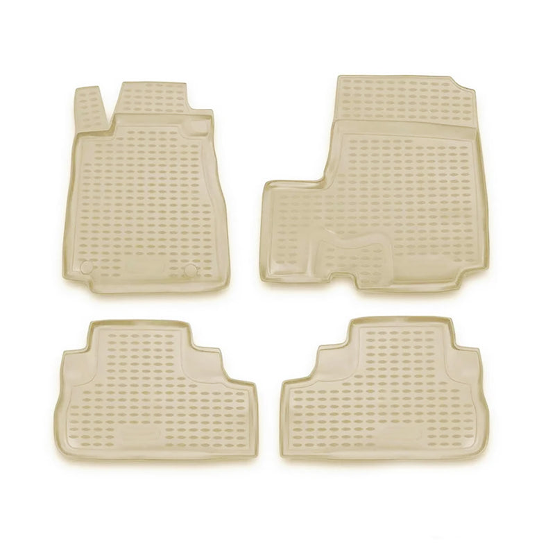 2007-2011 Honda CR-V Floor Mats Liners Full Set All Weather Beige