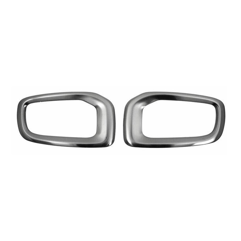 Fog Light Lamp Bezel Cover for Jeep Renegade 2015-2018 Brushed Steel Dark 2Pcs