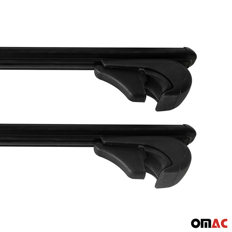 2022-2024 Ford Ranger II Trunk Bed Carrier Roof Racks Alu Black 2 Pcs