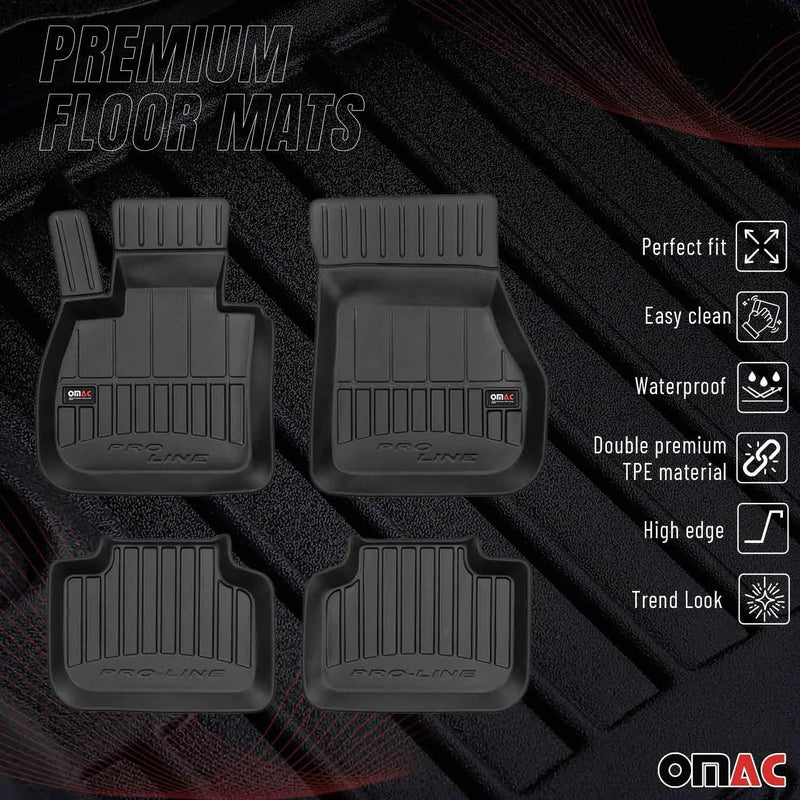 2018-2023 BMW X2 F39 Premium Floor Mats Liners Full Set All Weather Heavy Duty Black