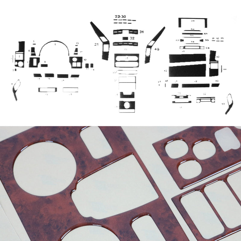 2006-2018 Mercedes Sprinter W906 Wooden Look Dashboard Console Trim Kit 7x