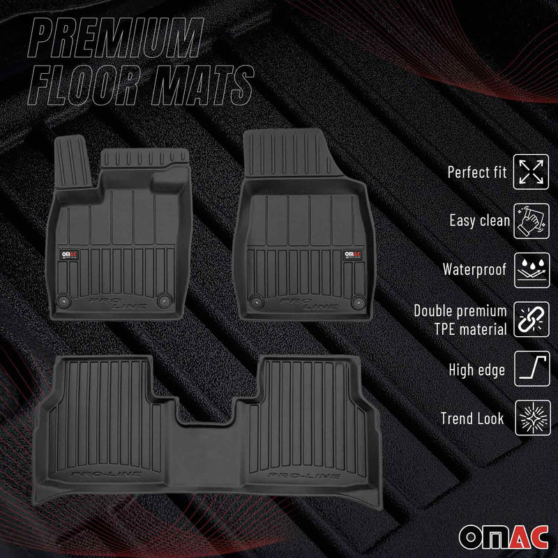 2020-2024 Volkswagen ID.4 Premium Floor Mats Liners Full Set All Weather Heavy Duty