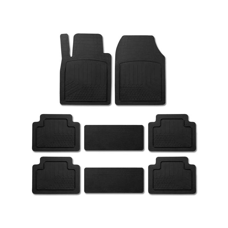 2022-2024 Jeep Wagoneer Floor Mats Liner 3-Row Car Semi-Custom fit Black 8 Pcs