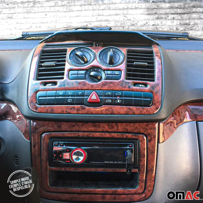 Wooden Look Dashboard Console Trim Kit for VW Amarok 2010-2020 27 Pcs