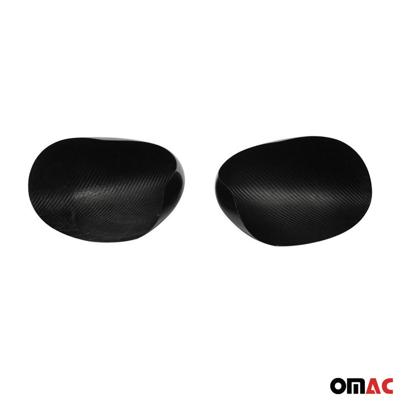 2014-2022 Mini Cooper F55 F56 Side Mirror Cover Caps Carbon Fiber Black 2Pcs