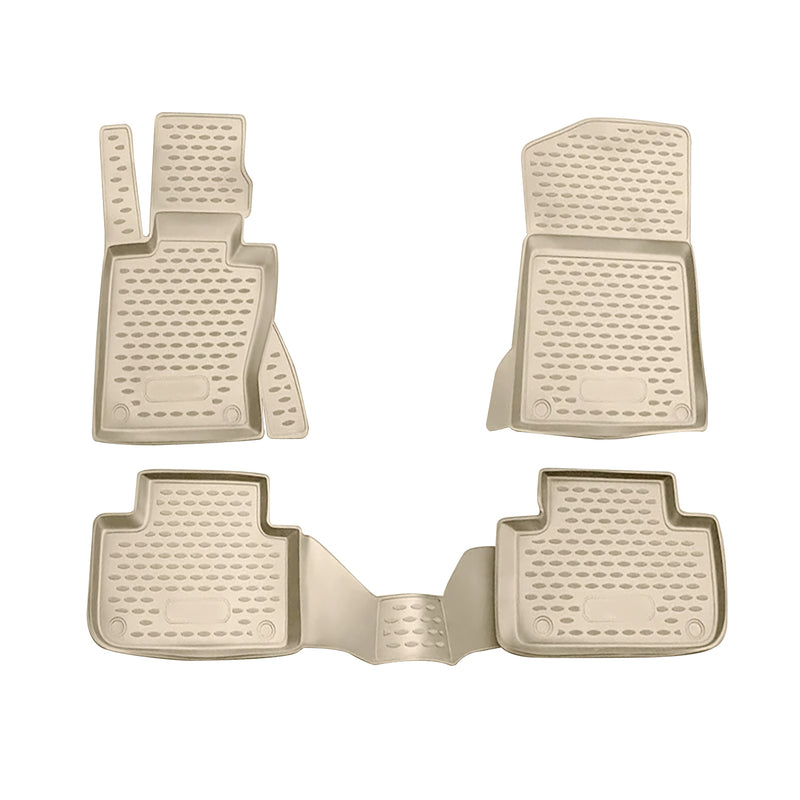 2004-2010 BMW X3 E83 Floor Mats Liners Full Set All Weather Beige