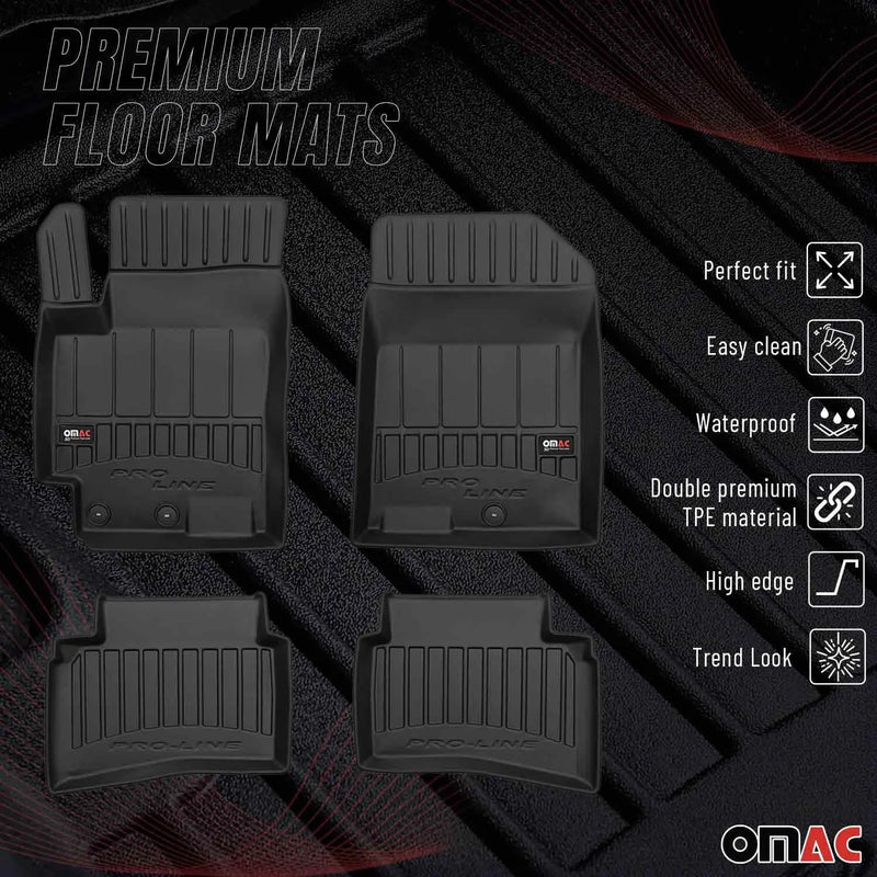 2018-2024 Kia Rio Hatchback Premium Floor Mats Liners Full Set All Weather Heavy Duty