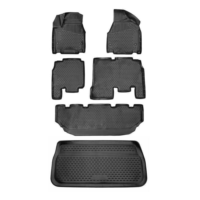 2017-2020 Chrysler Pacifica Floor Mats & Cargo Liner Full Set All Weather Black