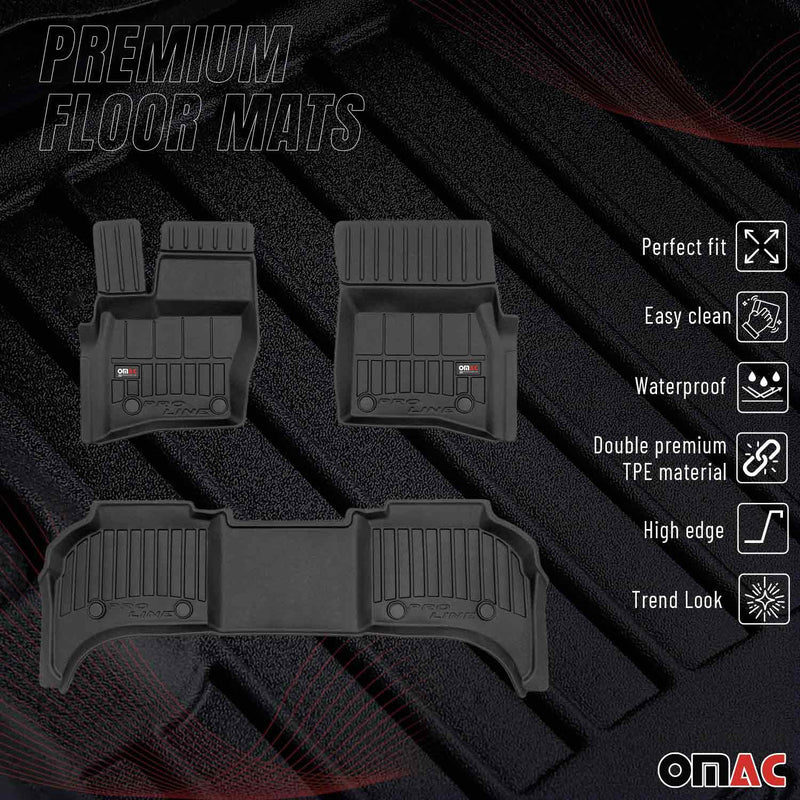 2020-2024 Land Rover Defender Premium Floor Mats Liners Full Set All Weather Heavy Duty