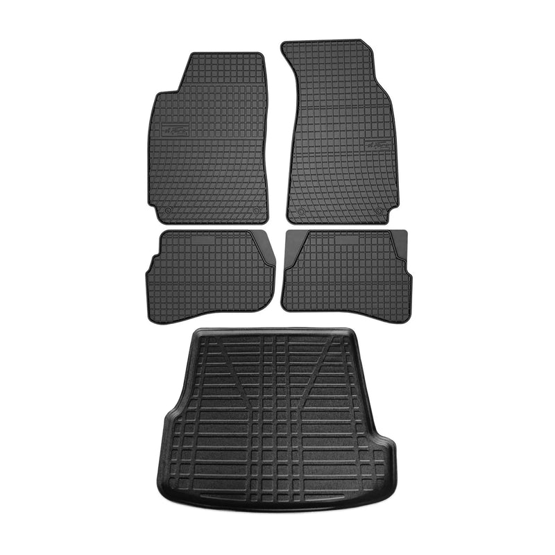 2002-2005 VW Passat B5.5 Floor Mats & Cargo Liner Full Set All Weather Black