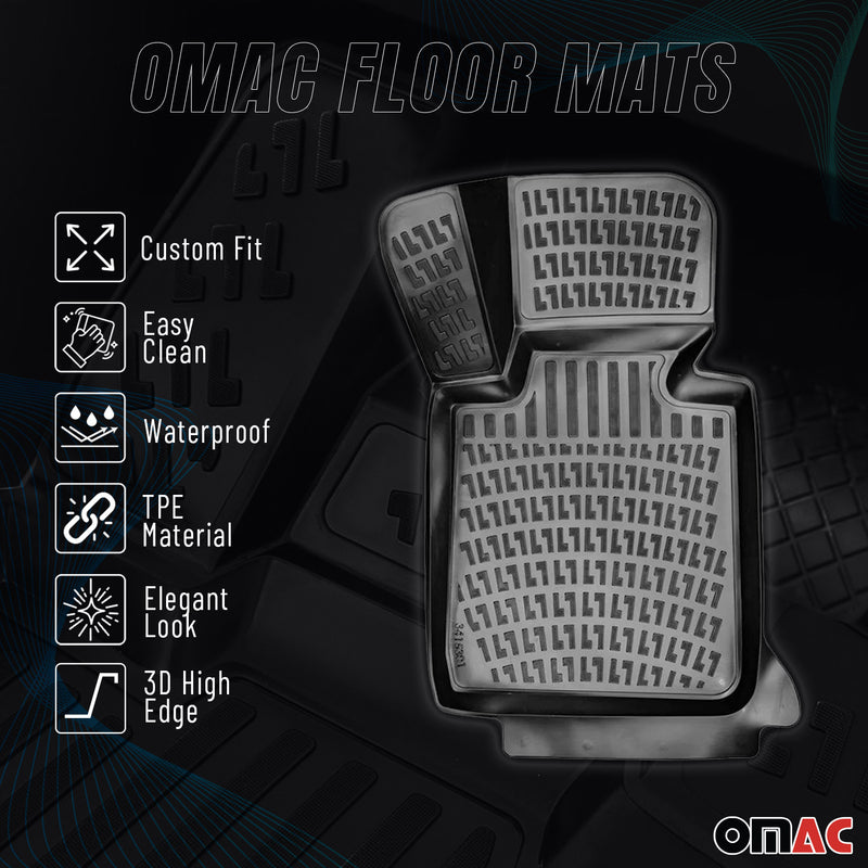 2020-2023 Ford Puma Floor Mats Liners Full Set All Weather Black