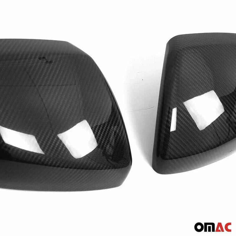 2016-2024 Mercedes Metris Side Mirror Cover Caps Carbon Fiber Black 2Pcs