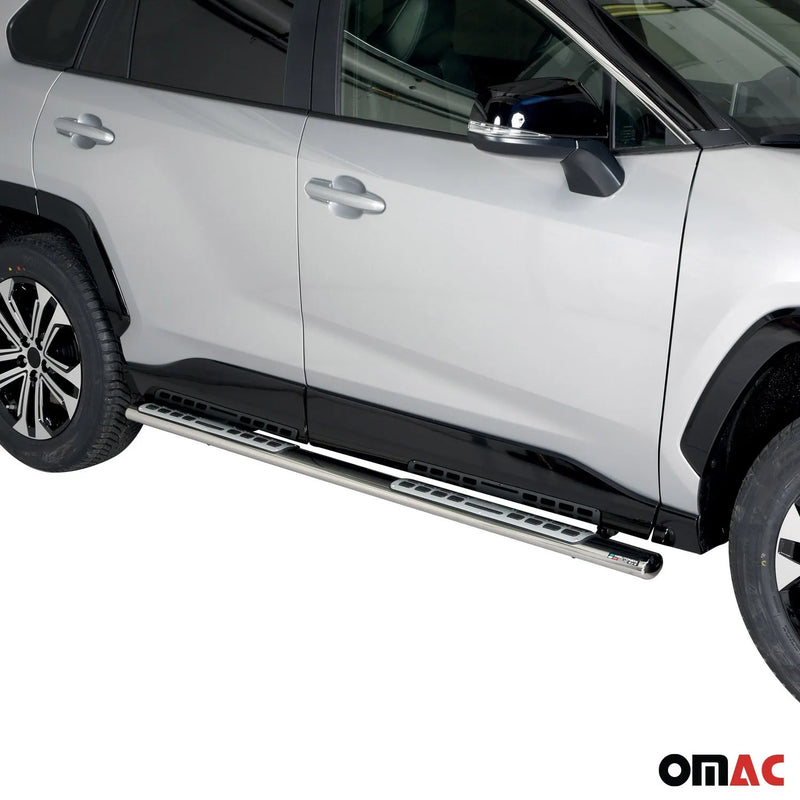 2019-2024 Toyota RAV4 Running Boards Side Steps Silver