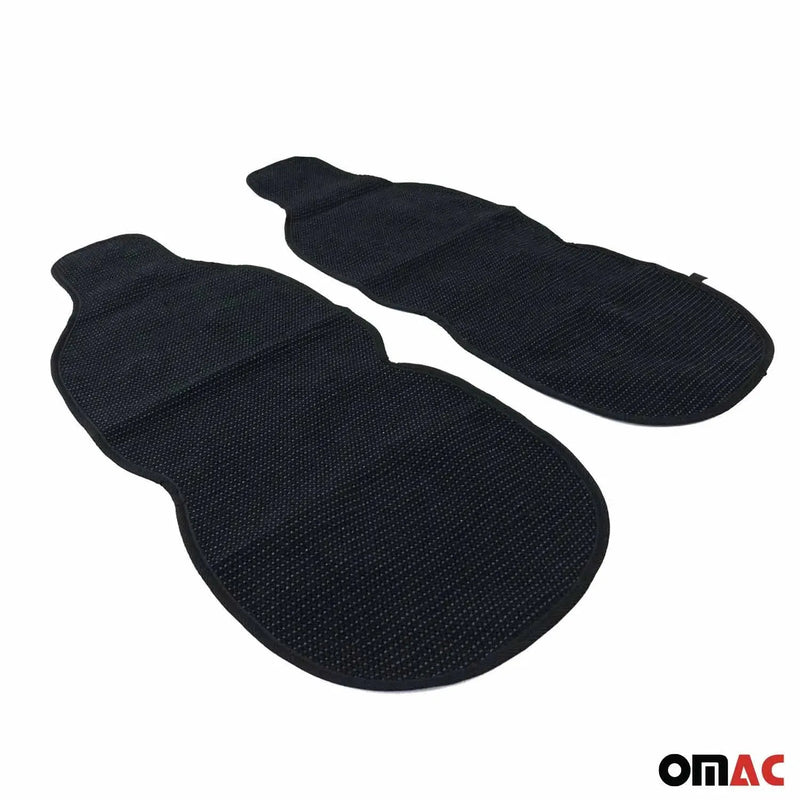 Nissan Antiperspirant Front Seat Cover Pads Black Grey 2 Pcs