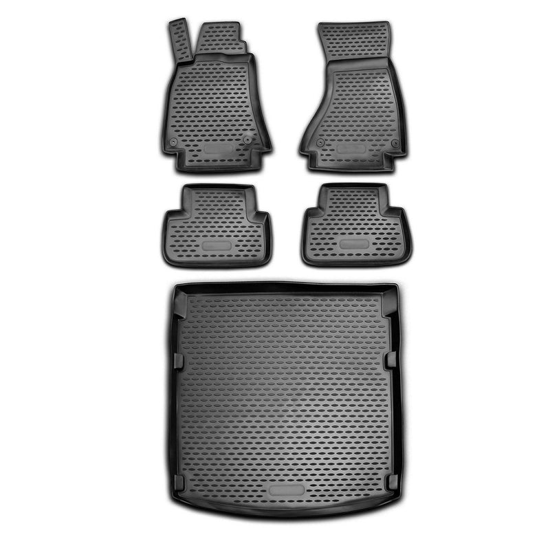 2009-2016 Audi S4 B8 Floor Mats & Cargo Liner Full Set All Weather Black