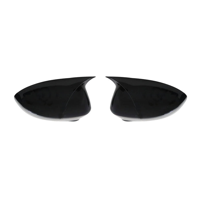 Side Mirror Cover Caps Fits Fiat 500 2012-2019 Piano Black 2 Pcs