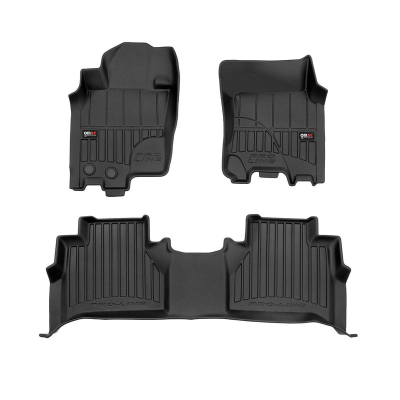 2014-2021 Nissan Frontier Crew Cab Premium Floor Mats Liners Full Set All Weather Heavy Duty Black