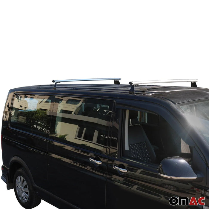 Trunk Bed Carrier Roof Racks Cross Bars for Nissan NV200 2013-2021 Alu Silver 2x