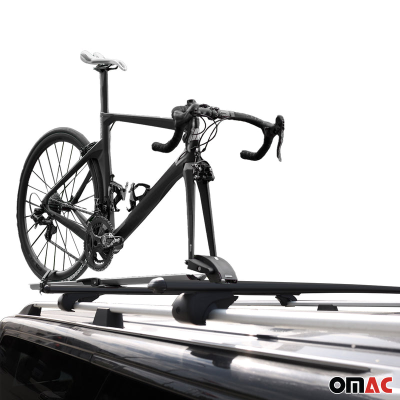 Cross Bar Pro Bike Carrier Set Roof Mount Rack Aluminum 42" Black