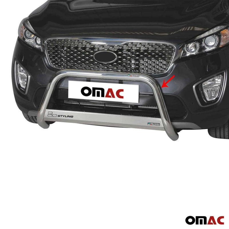 2016-2018 Kia Sorento Local Pickup Bull Bar Push Front Bumper Silver 1 Pc