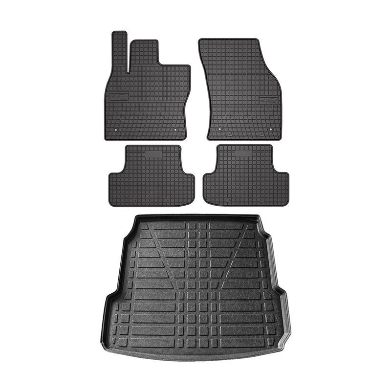 2010-2017 Audi A8 L Floor Mats & Cargo Liner Full Set All Weather Black