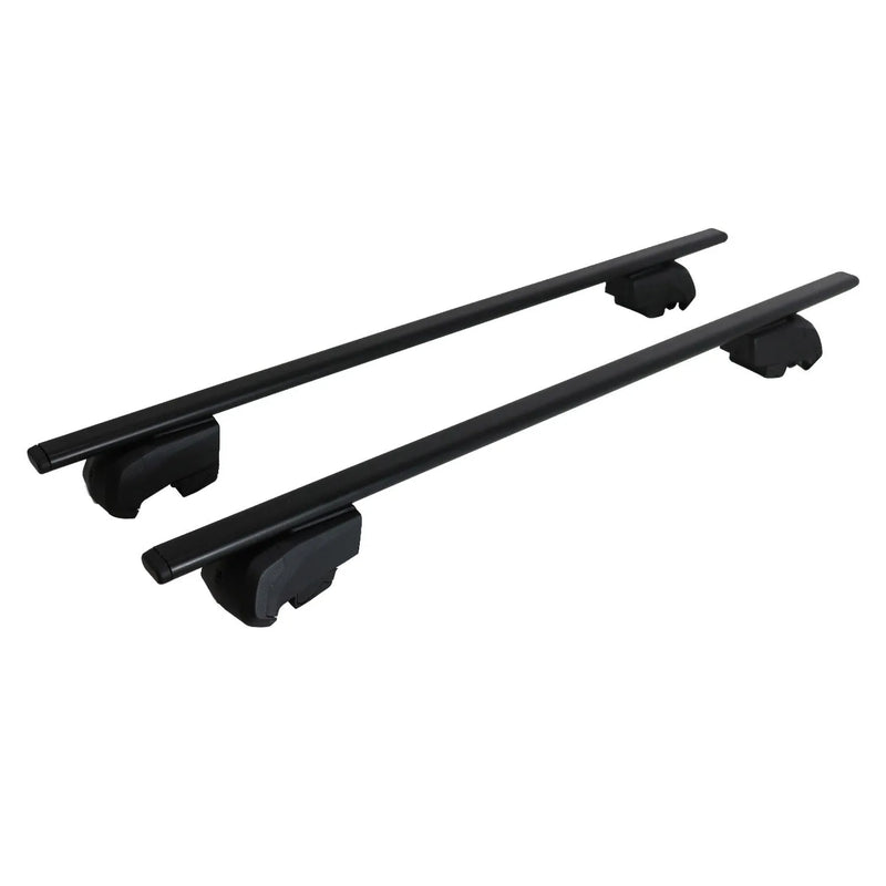 47" Roof Racks Cross Bars Luggage Carrier Lockable Durable Iron Black 2 Pcs