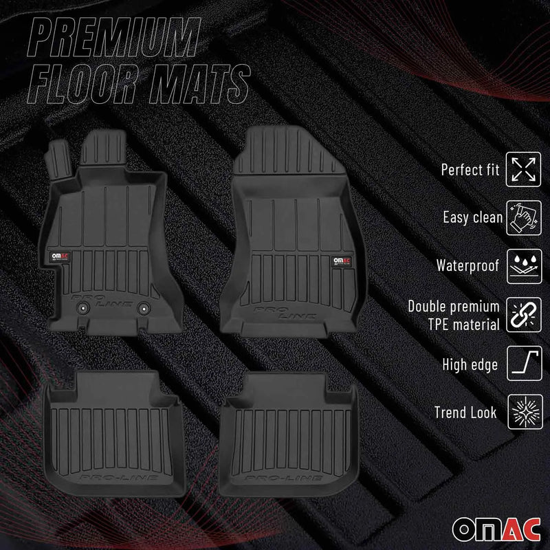 2012-2021 Subaru Impreza WRX Premium Floor Mats Liners Full Set All Weather Heavy Duty