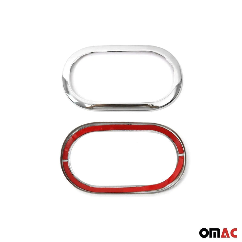 Car Door Handle Cover Protector for Smart ForTwo 2016-2017 Steel Chrome 2 Pcs - OMAC USA