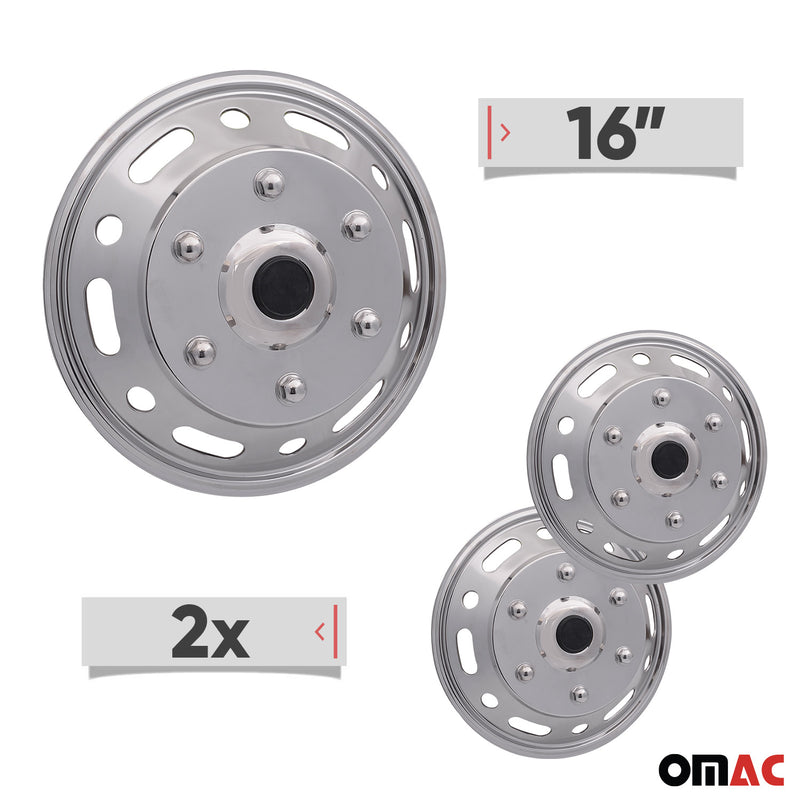 RAM ProMaster City 16" Dual Wheel Simulator Hubcaps Steel Front 2Pcs