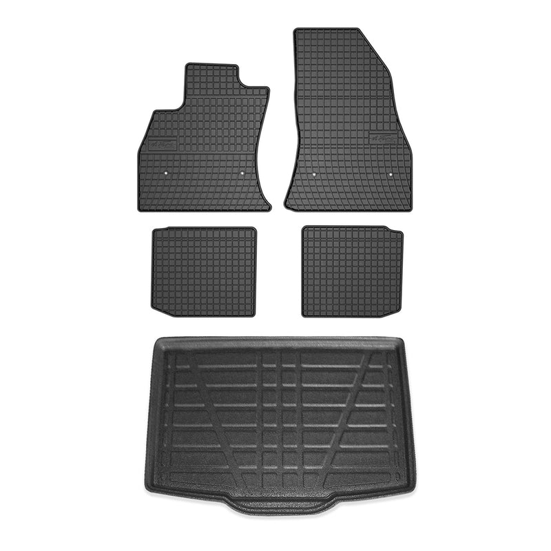 2014-2020 Fiat 500L Floor Mats & Cargo Liner Full Set All Weather Black