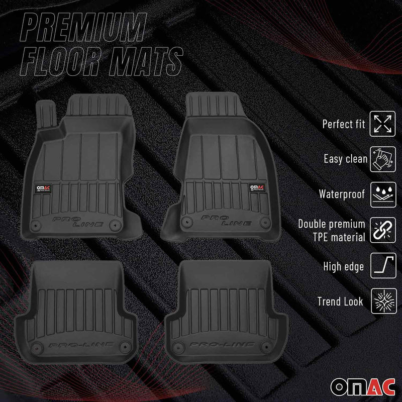 2001-2004 Audi A4 Sedan Premium Floor Mats Liners Full Set All Weather Heavy Duty