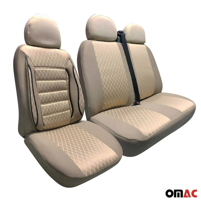 2016-2024 Mercedes Metris Front Car Seat Covers Protector Beige 2+1 Set