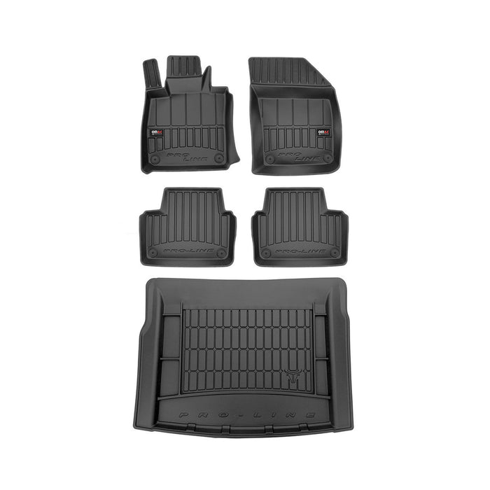 OMAC Premium Floor Mats & Cargo Liners for Volvo S60 2019-2024 Black 5 Pcs