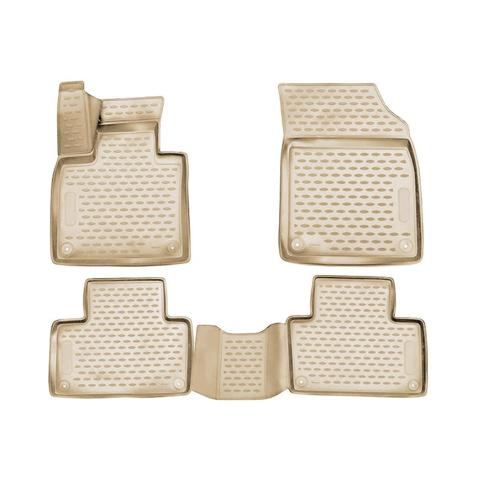 OMAC Floor Mats Liner for Volvo XC90 2016-2024 Beige TPE All-Weather 4 Pcs