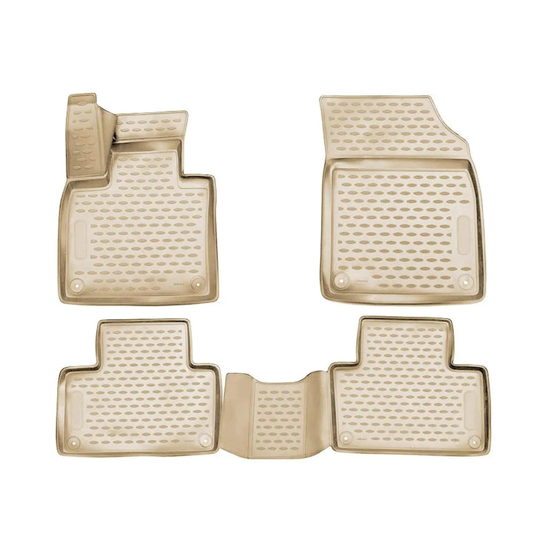 OMAC Floor Mats Liner for Volvo XC90 2016-2024 Beige TPE All-Weather 4 Pcs - OMAC USA