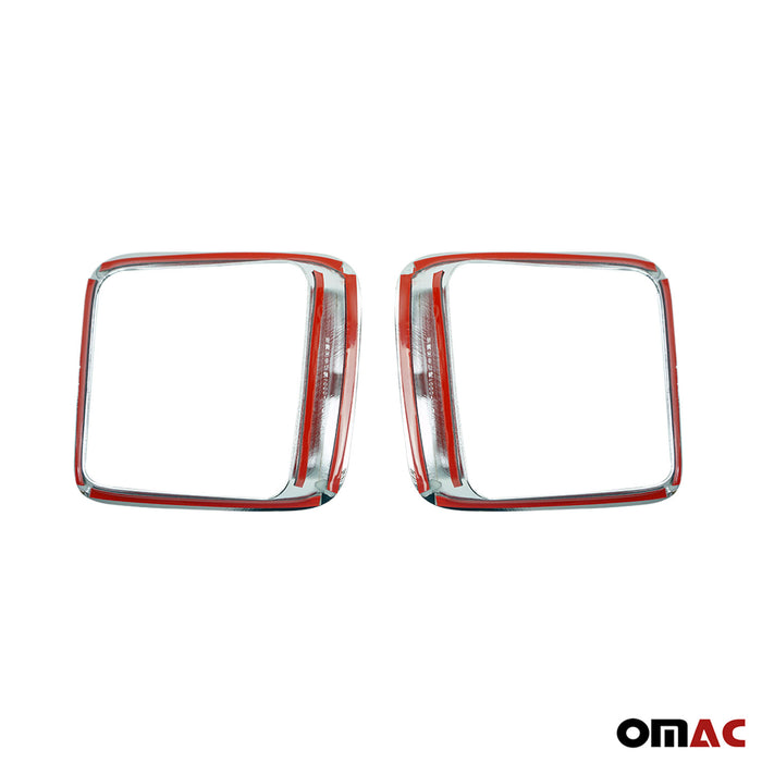 Inner Trunk Tail Light Trim Frame for Jeep Renegade 2015-2018 Chrome Silver 2Pcs