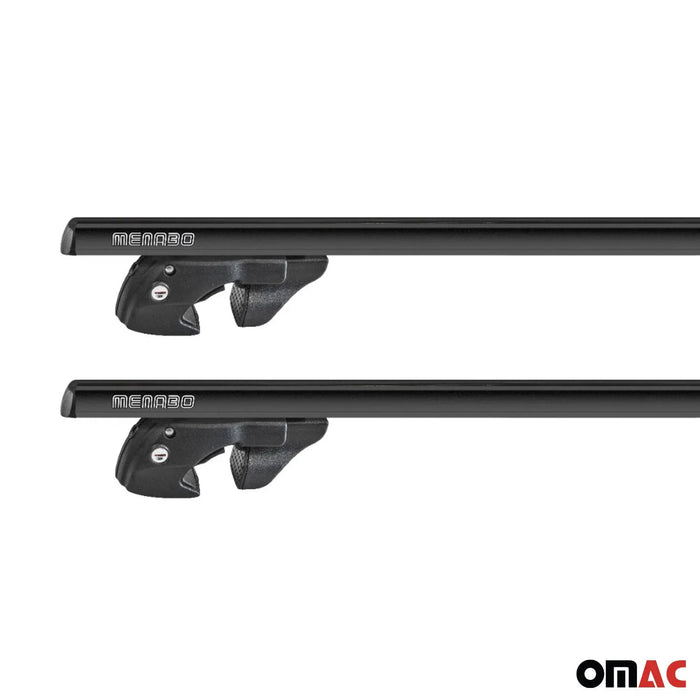 Cross Bar Roof Racks Carrier Alu for Hyundai Santa Fe 2007-2012 Black 2Pcs