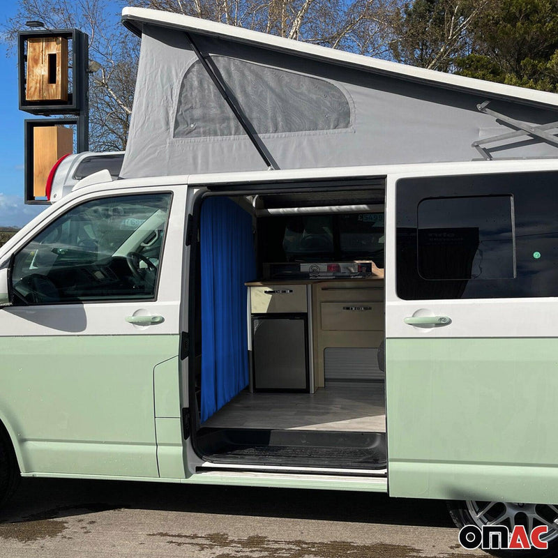 Chevrolet Express Cabin Divider Curtains Privacy Curtains Blue 2 Curtains