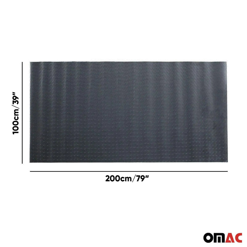 Rubber Truck Bed Liner Trunk Mat Flooring Mat 40x79 inch Peny Style Black