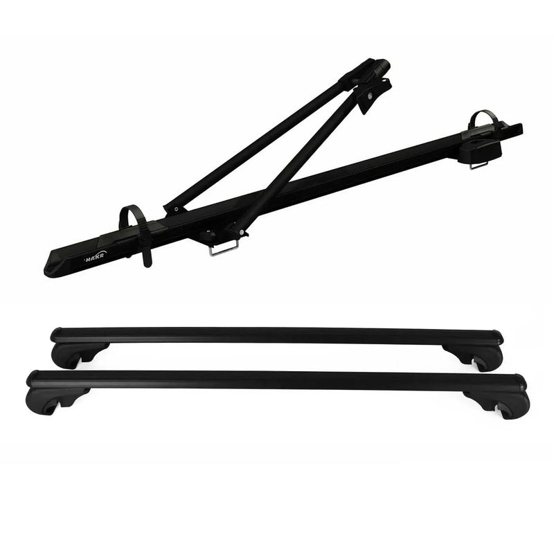 2009-2017 VW Tiguan Bike Rack Carrier Roof Racks Set Black 3Pcs