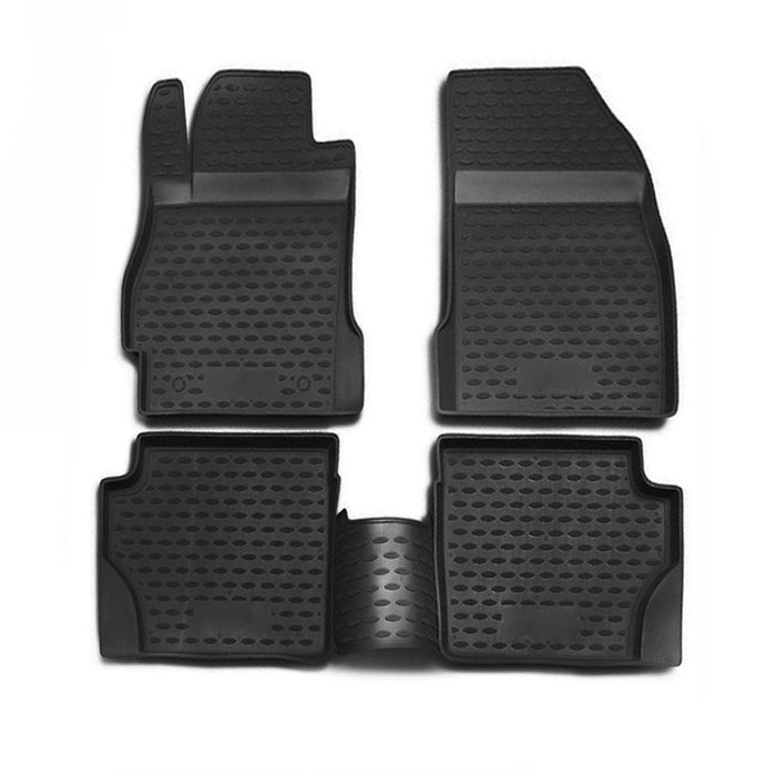 OMAC Floor Mats Liner for Mazda 2 2011-2014 Black TPE All-Weather 4 Pcs