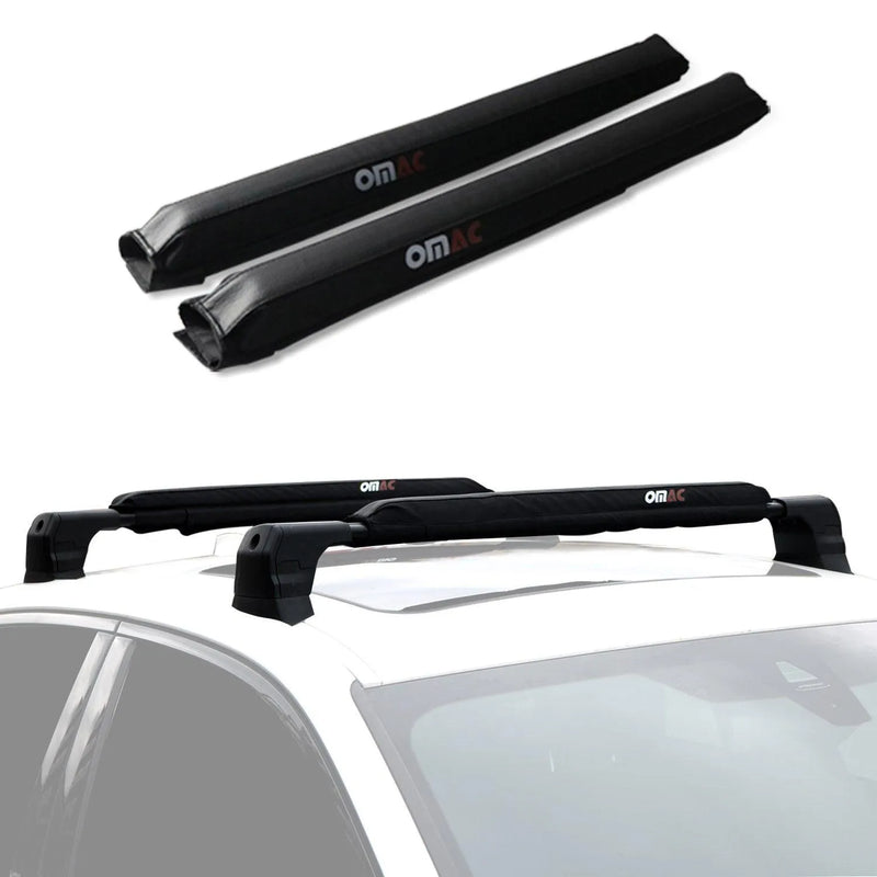 Hyundai 28" Roof Rack Pads Surfboard Windsurf Crossbar Pads Black 2 Pcs